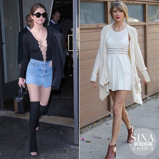 賽琳娜、霉霉示范魚嘴鞋