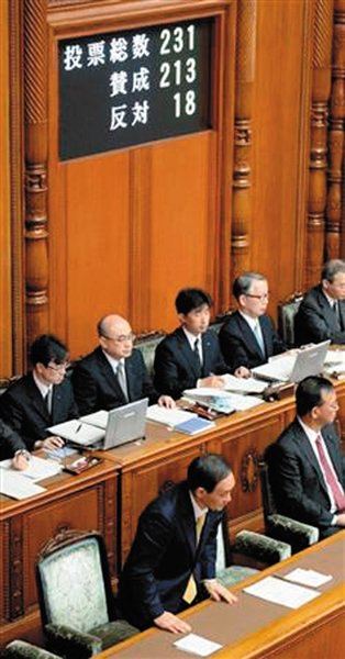 27日，日本國(guó)會(huì)參議院公布新建“國(guó)家安全保障會(huì)議”法案投票結(jié)果。