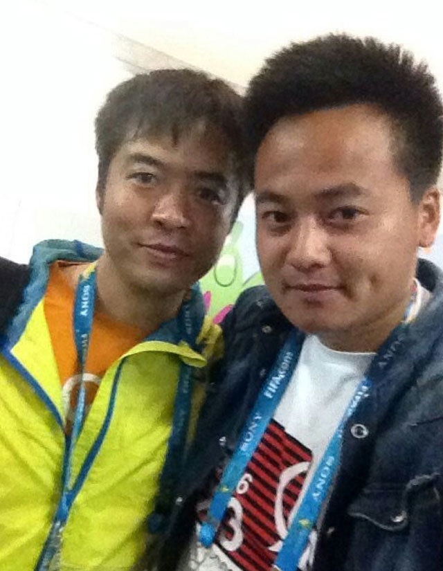 世界杯與段暄合影。