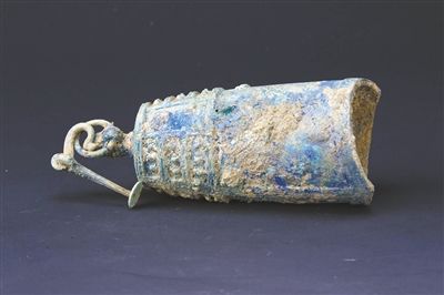 2號(hào)墓出土的銅編鐘。