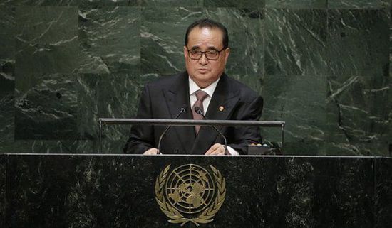 9月27日，朝鮮外相李洙墉在聯(lián)大發(fā)表講話。