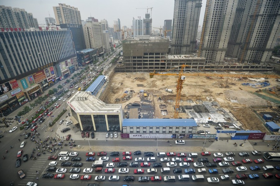 5月21日，太原體育路口車輛大面積擁堵。山西青年報胡遠嘉