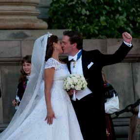 瑞典公主舉行馬車(chē)婚禮