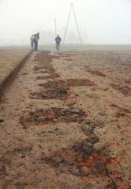 　　鋸齒狀的大型建筑基址。