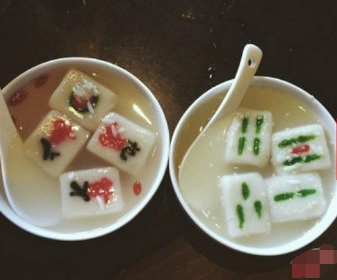 來(lái)碗清一色！火鍋店推出創(chuàng)意麻將湯圓