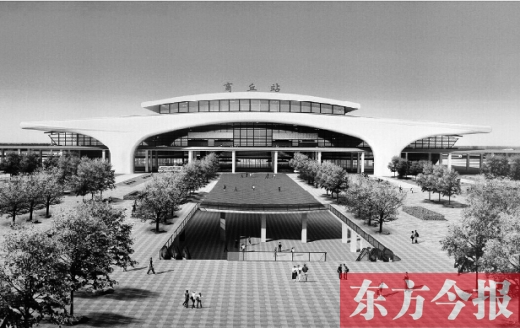 商合杭高鐵商丘站效果圖，暢想一下未來的俏模樣吧 資料圖片