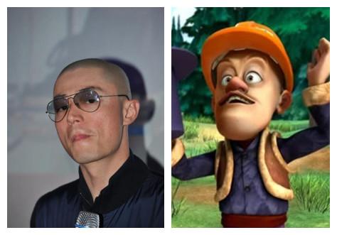 霍建華撞臉光頭強 這畫風(fēng)差別有點大?。ńM圖）