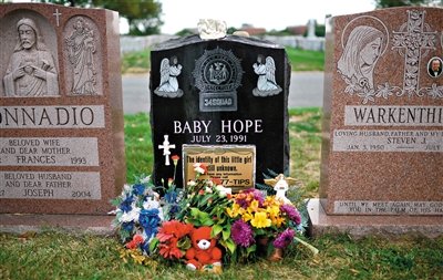 “希望寶寶”的墓碑。