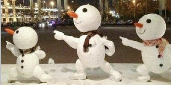 創(chuàng)意十足！日系列卡通雪人走紅