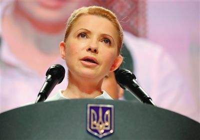 25日，在大選中得票率大幅落后的季莫申科舉行新聞發(fā)布會(huì)。