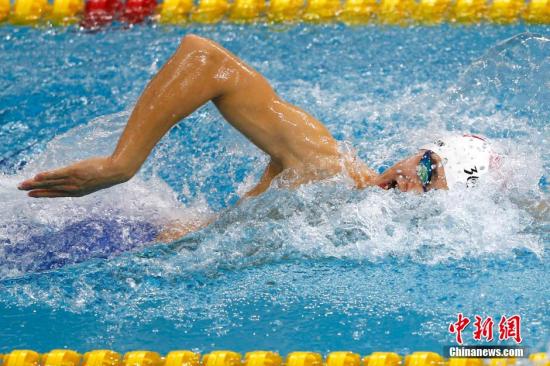 資料圖：9月21日上午，仁川亞運(yùn)會(huì)游泳比賽在文鶴樸泰桓游泳館拉開大幕。