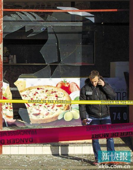 法國東部羅訥省一餐館8日發(fā)生爆炸。 新華社發(fā)