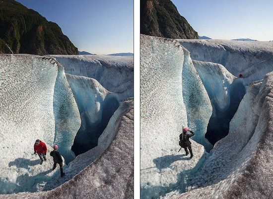 美國探險(xiǎn)家深入冰縫 拍攝冰川內(nèi)部夢(mèng)幻美景(圖)