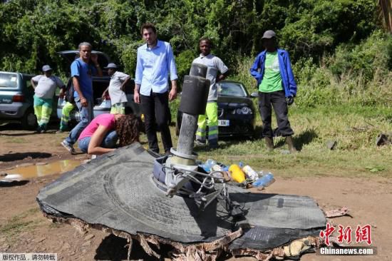 新發(fā)現(xiàn)的疑似馬航MH370殘骸。