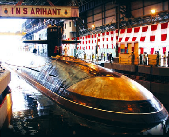 資料圖：印度殲敵者號核潛艇。