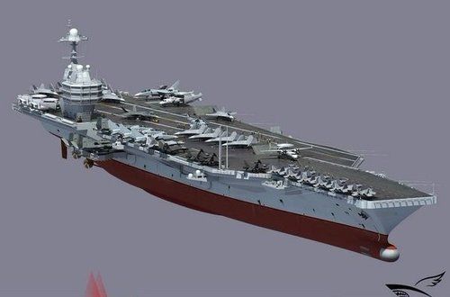 資料圖：網(wǎng)友想象的中國海軍未來核動力航母