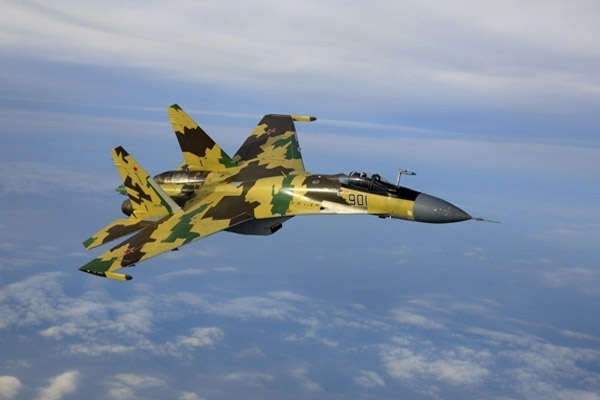 資料圖：俄羅斯蘇-35戰(zhàn)斗機(jī)。