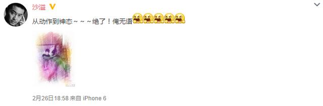 沙溢曬胡可與兒子逗趣照 2人表情動作神似